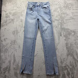 Lovervet Jeans Womens 27 High Rise Skinny Distressed Ankle Slit Stretch Denim